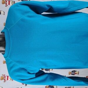 Vintage Hanes Activewear royal blue LG blank casual pullover sweatshirt crewneck